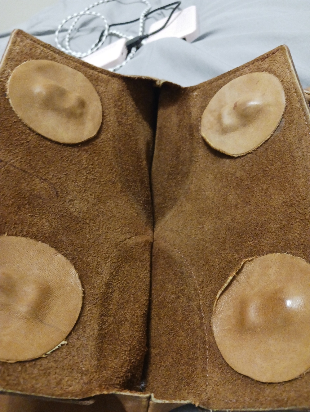 Vintage 60's Hand Tooled Leather Top Handle OOAK Bag - Picture 12 of 15